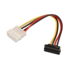 Cable Alimentación SATA Aisens A131-0160- Molex 4 PIN Macho - SATA Hembra- Hasta 54W- 16cm