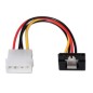 Cable Alimentación SATA Aisens A131-0163- Molex 4 PIN Macho - SATA Hembra- Hasta 54W- 16cm