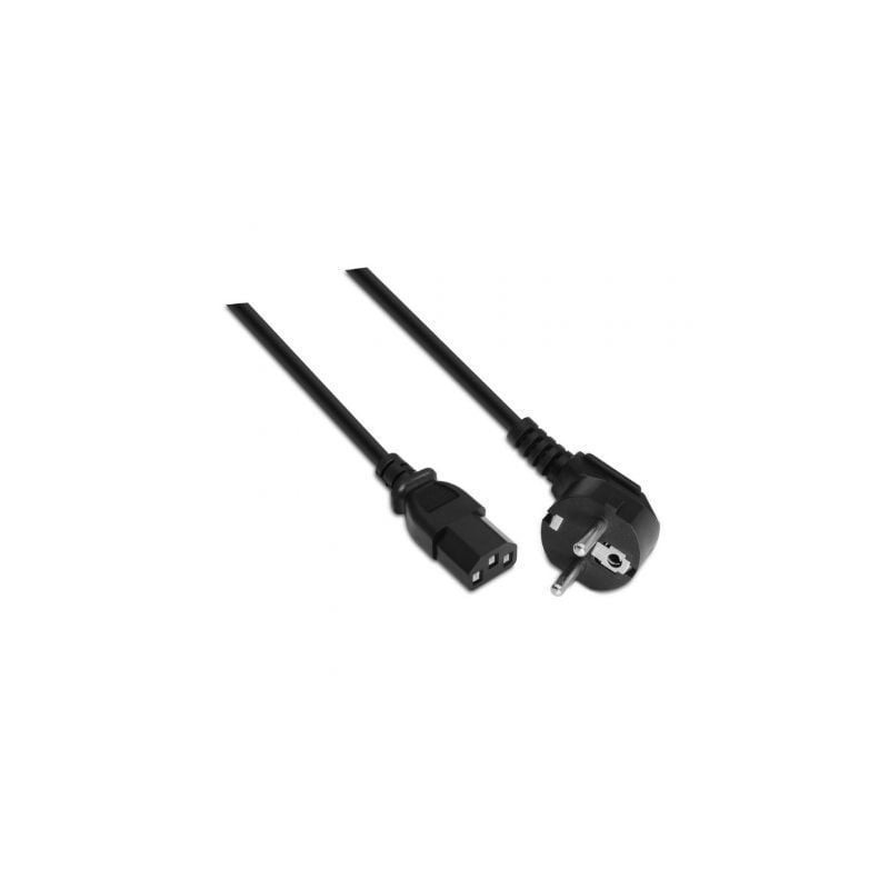 Cable Alimentación Aisens A132-0168- CEE(7-7) Macho - C13 Hembra- Hasta 1500W- 3m- Negro