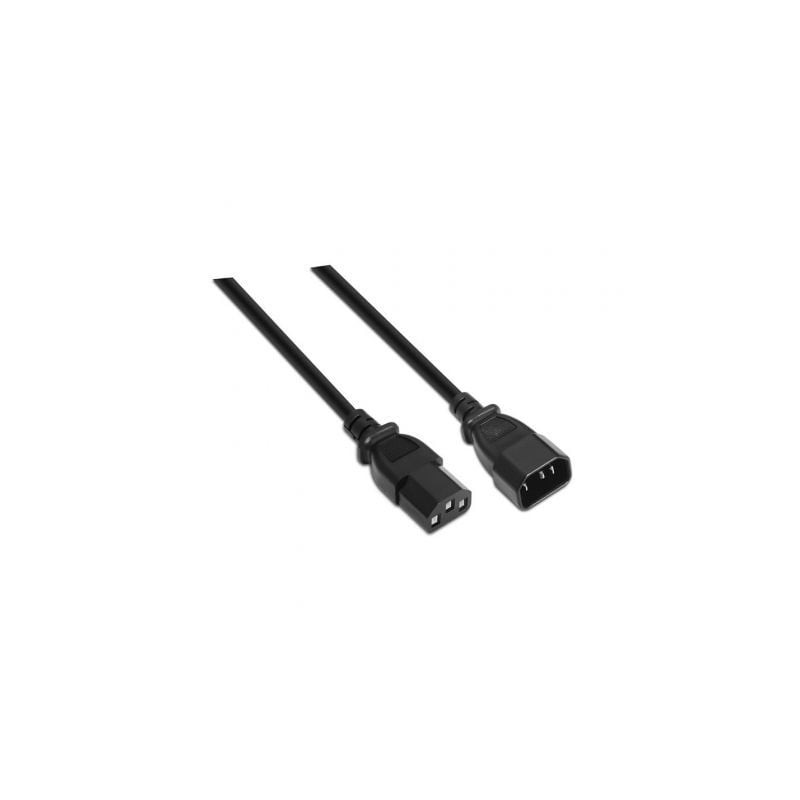 Cable Alargador de Alimentación CPU Aisens A132-0171- IEC C13 Hembra - IEC C14 Macho- 1-5m- Negro