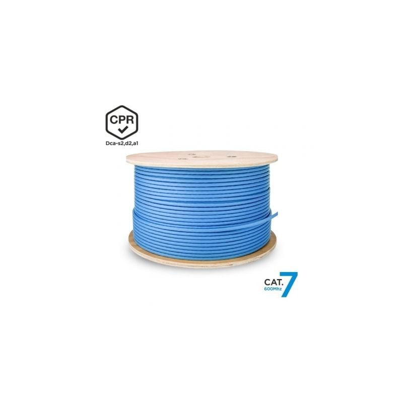 Bobina de Cable RJ45 SFTP AWG23 LSZH CPR Dca Aisens A146-0665 Cat-7- 305m- Azul