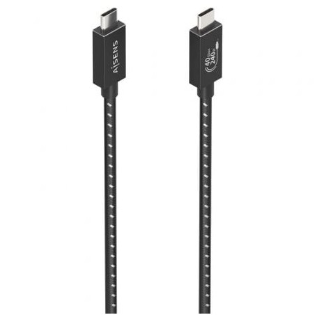 Cable USB 4-0 Tipo-C Aisens A107-0866- USB Tipo-C Macho - USB Tipo-C Macho- Hasta 240W- 40Gbps- 50cm- Gris