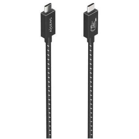 Cable USB 4-0 Tipo-C Aisens A156-0868- USB Tipo-C Macho - USB Tipo-C Macho- Hasta 240W- 40Gbps- 1-5m- Gris