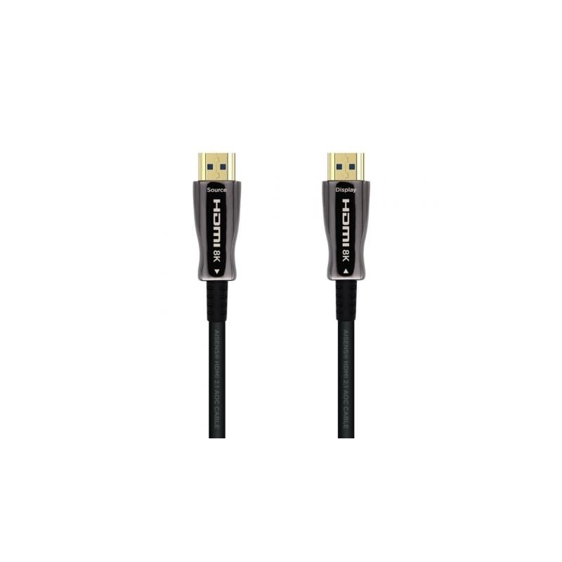 Cable HDMI 2-1 AOC 8K Aisens A153-0518- HDMI Macho - HDMI Macho- 25m- Negro