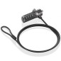 Cable de Seguridad para Portátiles Aisens ASLK-D40N03-BK- 1-5m