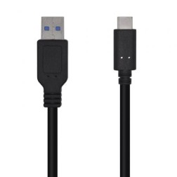 Cable USB 3-1 Tipo-C Aisens A107-0449- USB Tipo-C Macho - USB Macho- 50cm- Negro