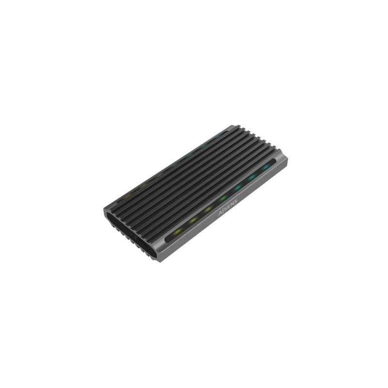 Caja Externa para Disco SSD M-2 SATA-NVMe Aisens ASM2-RGB011GR- USB 3-2 Gen2- Sin Tornillos