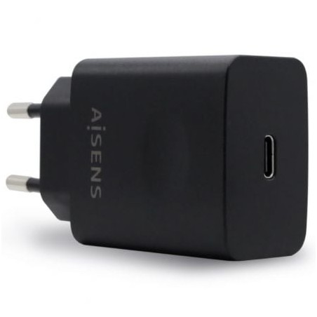 Cargador de Pared Aisens ASCH-1PD20-BK- 1xUSB Tipo-C- 20W