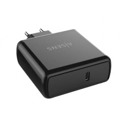 CARGADOR USB-C PD3-0 + USB-C QC3-0 AISENS NEGRO