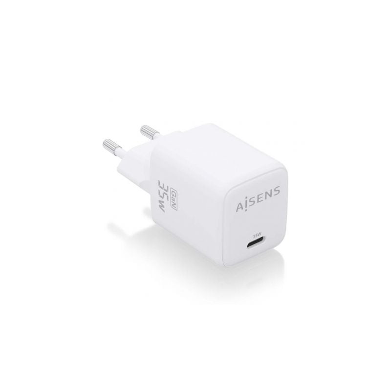 Cargador Gan de Pared Aisens ASCH-35W1P016-W- 1xUSB Tipo-C- 35W