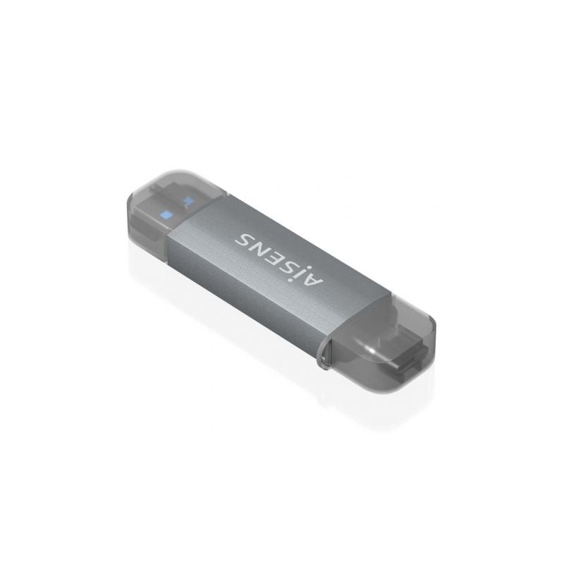 Lector de Tarjetas Externo Aisens ASCR-2AC08-GR- USB 3-1