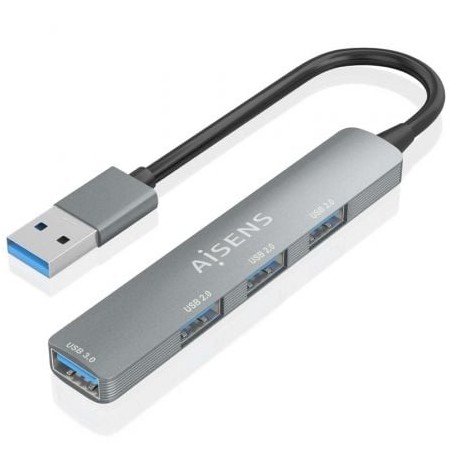 Hub USB 3-0 Aisens A106-0859- 4xUSB- Gris