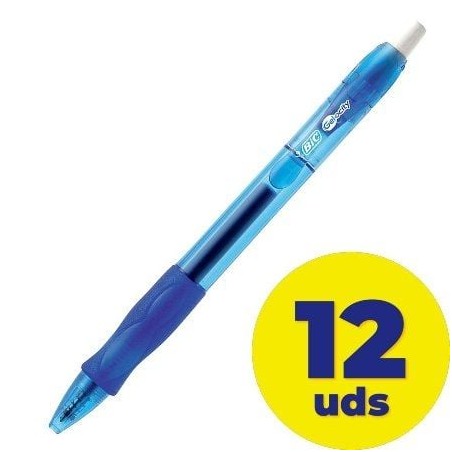 Caja de Bolígrafos de Tinta de Gel Bic Gelocity 829158- 12 unidades- Azules