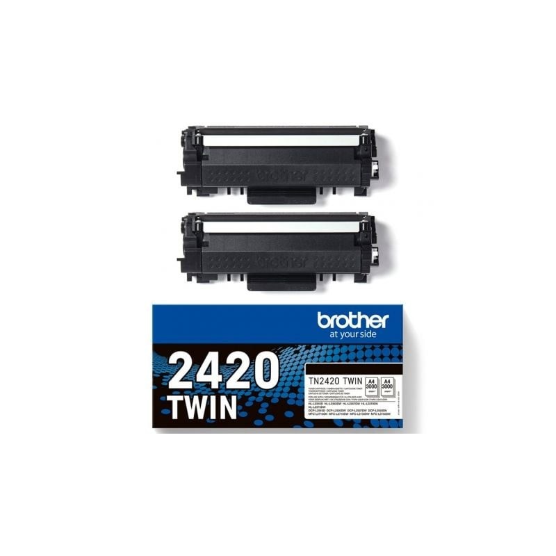 Tóner Original Brother TN2420TWIN Multipack XL Alta Capacidad- 2x Negro