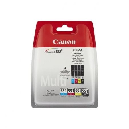 Cartucho de Tinta Original Canon CLI-551 Multipack- Cian- Magenta- Amarillo- Negro