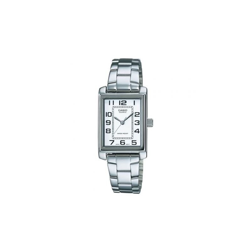 Reloj Analógico Casio Collection Women LTP-1234PD-7BEG- 32mm- Plata y Blanco