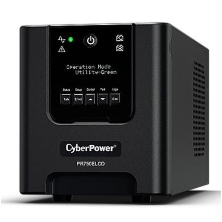 SAI Línea Interactiva Cyberpower PR750ELCD- 750VA-675W- 6 Salidas- Formato Torre