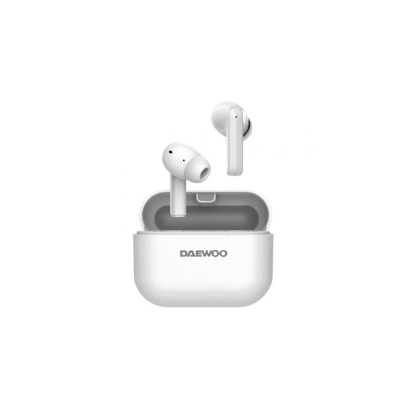 Auriculares Bluetooth Daewoo DW2005 con estuche de carga- Autonomía 6h- Blancos