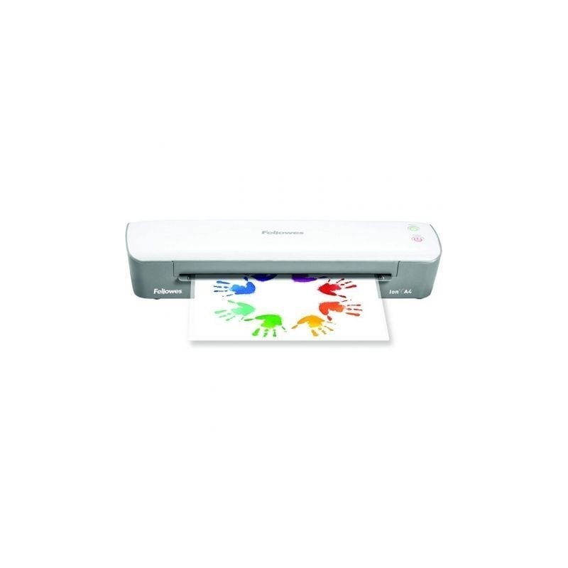 Plastificadora Fellowes Ion A4 4560001- hasta A4 y 80-125 Micras- Blanca y Gris