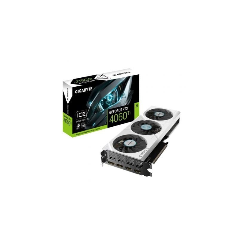 Tarjeta Gráfica Gigabyte GeForce RTX 4060 Ti EAGLE OC ICE 8G- 8GB GDDR6