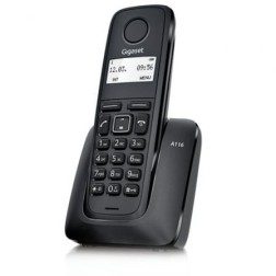 TELÉFONO INALÁMBRICO DECT DIGITAL GIGASET A116 NEGRO