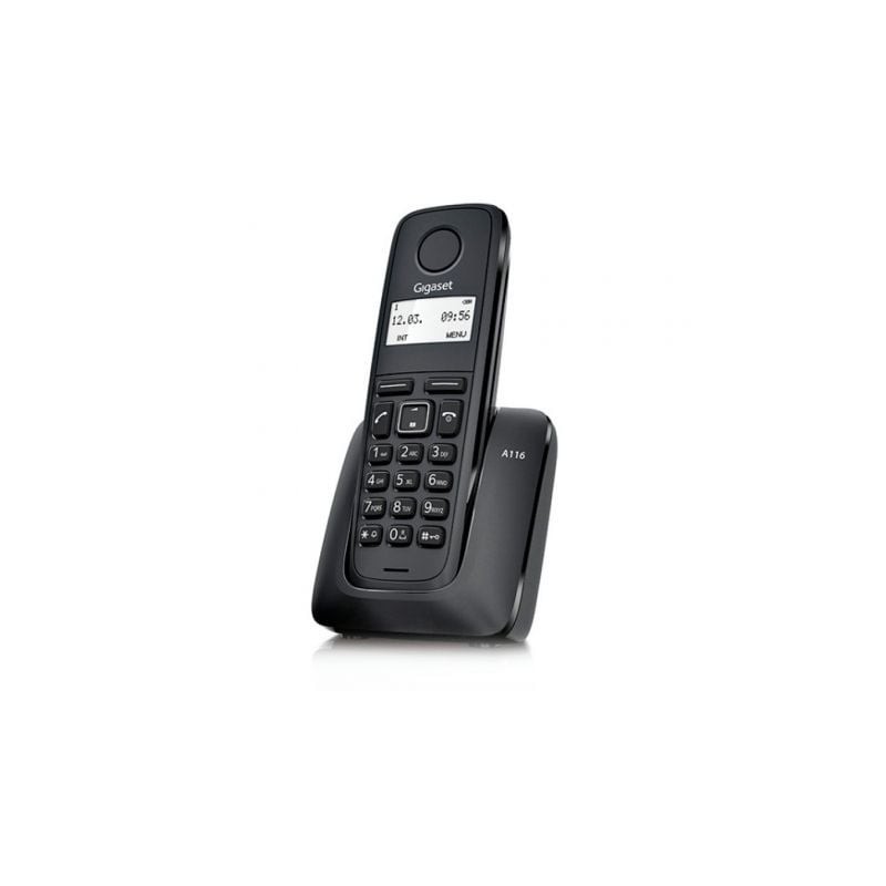 TELÉFONO INALÁMBRICO DECT DIGITAL GIGASET A116 NEGRO