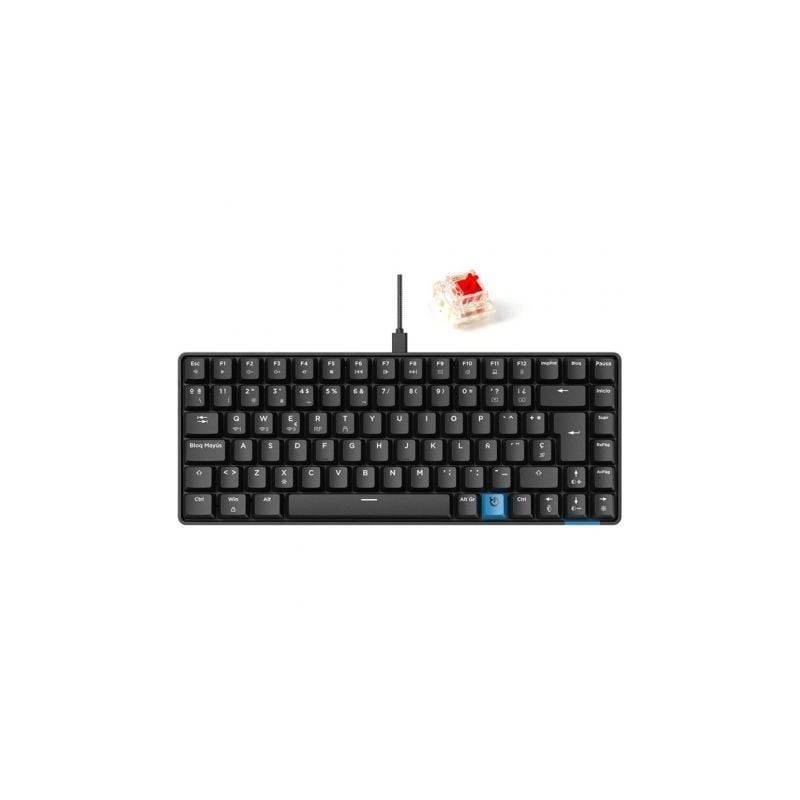 Teclado Gaming Mecánico Inalámbrico Hiditec GM1K- Hot-Swap switch Gateron Red