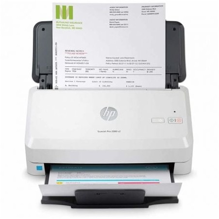 Escáner Documental HP ScanJet Pro 2000 S2 con Alimentador de Documentos ADF- Doble cara