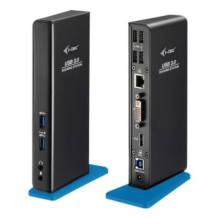 Docking USB 3-0 I-Tec U3HDMIDVIDOCK- 6xUSB- 1xUSB Tipo-B- 1xRJ45- 1xHDMI- 1xDVI- 2xAudio