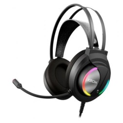 Auriculares Gaming con Micrófono Krom Kappa- Jack 3-5- USB 2-0- Negros