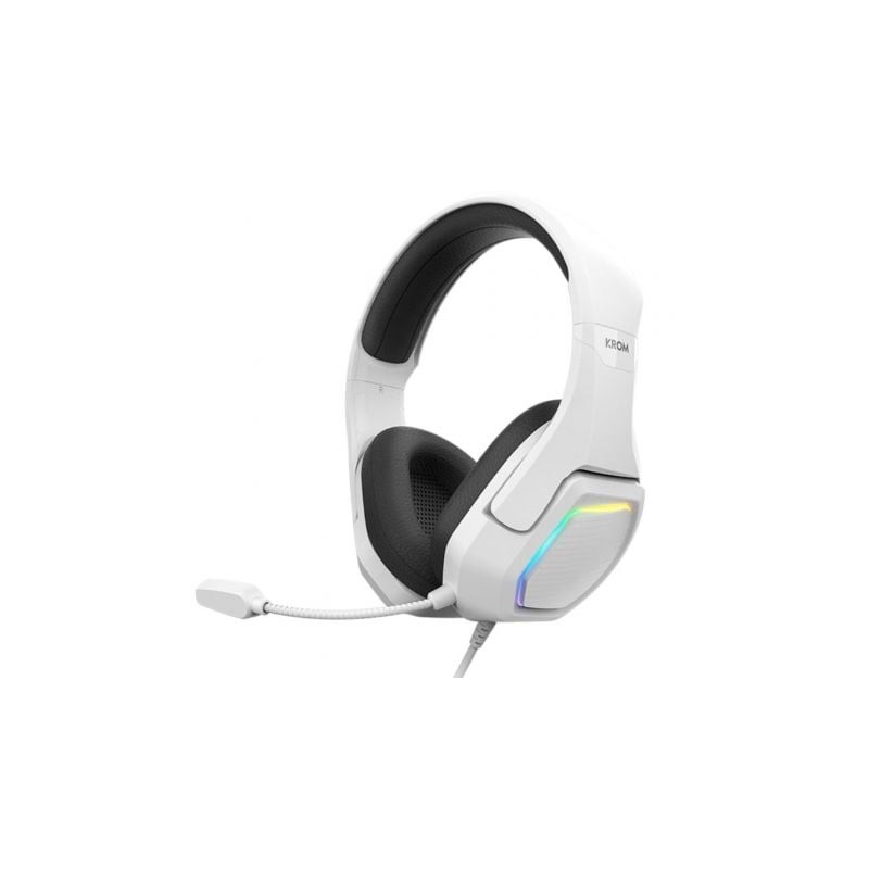 Auriculares Gaming con Micrófono Krom Kopa 7-1- USB 2-0- Blancos