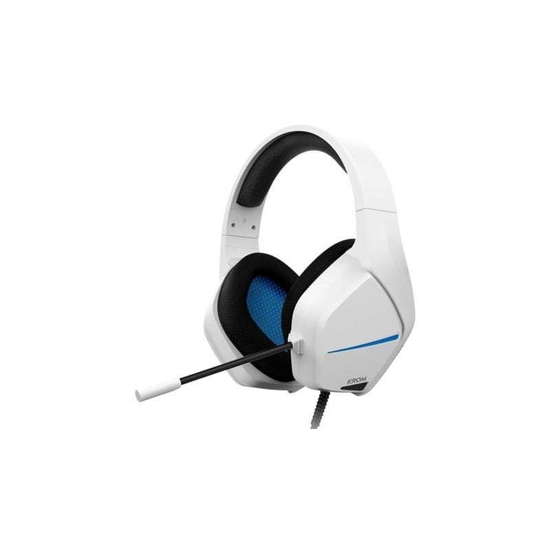 Auriculares Gaming con Micrófono Krom Kopa Move- Jack 3-5- Blancos