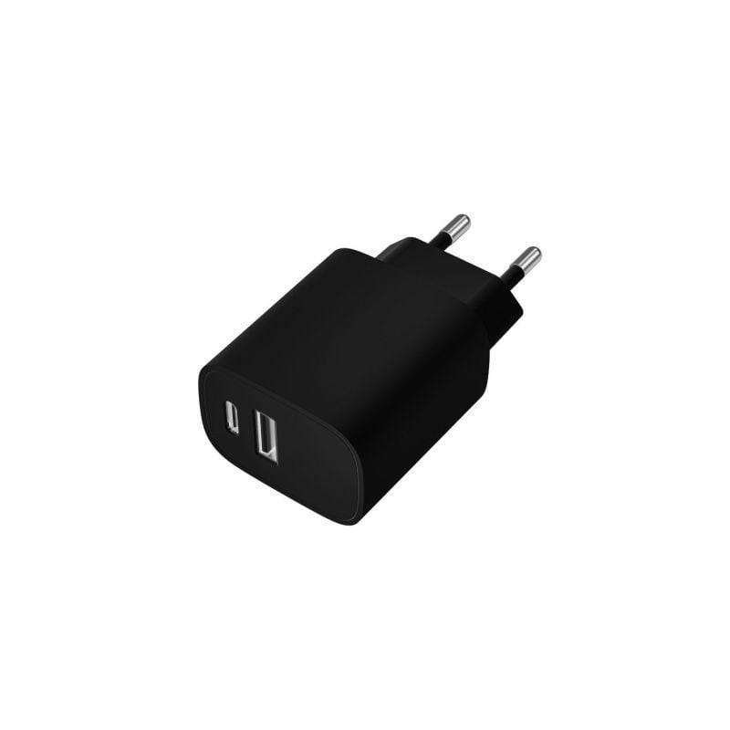 Cargador de Pared Leotec LECSPH20W2K- 1xUSB Tipo-C- 1xUSB- 20W