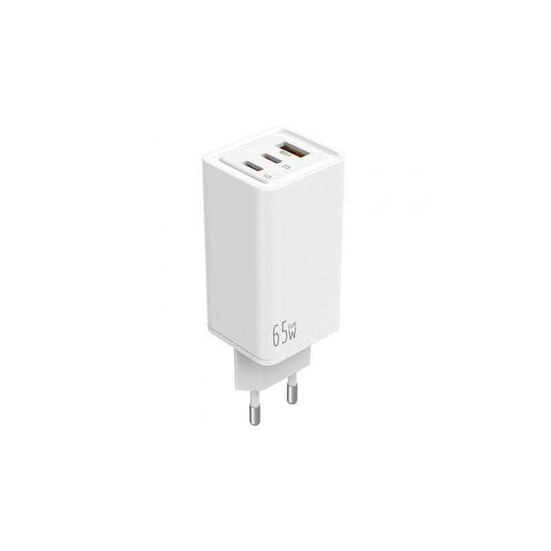 Cargador de Pared Leotec LECSPH65W3W- 2xUSB Tipo-C- 1xUSB- 65W