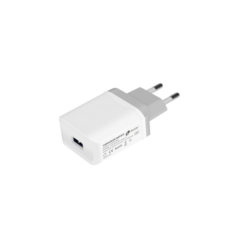 Cargador de Pared Leotec LECSPHTYPEC- 1xUSB + Cable USB a USB Tipo-C- 18W