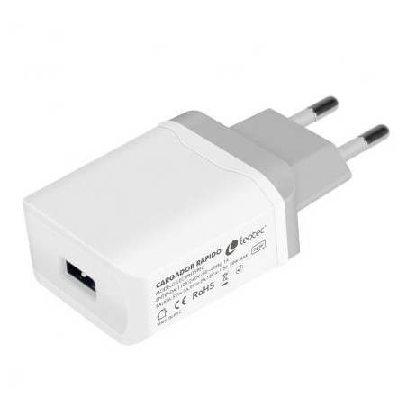 Cargador de Pared Leotec LECSPHTYPEC- 1xUSB + Cable USB a USB Tipo-C- 18W