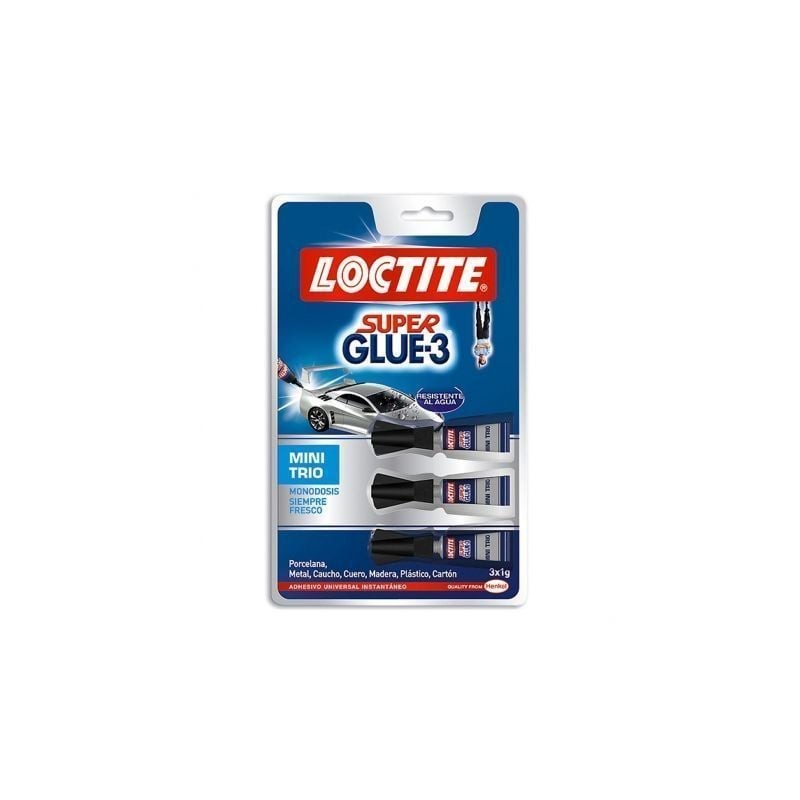 Pegamento en Tubo Loctite Super Glue-3 Mini Trio- 3 x 1g