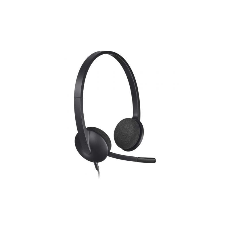 Auriculares Logitech H340- con Micrófono- USB- Negros