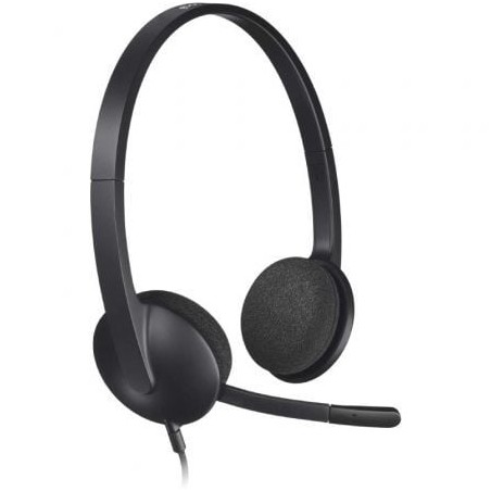 Auriculares Logitech H340- con Micrófono- USB- Negros