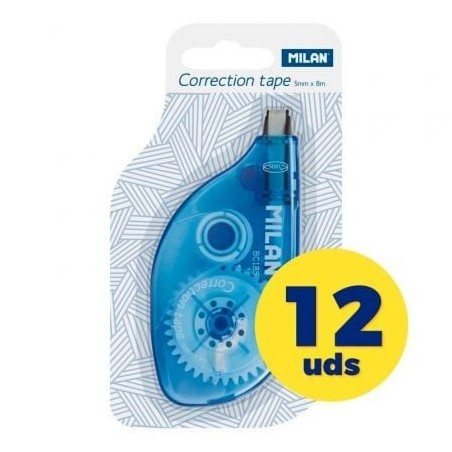 Caja de Corrector de Escritura en Cinta Milan Correction Tape 80185- 5mm x 8m 12 unidades