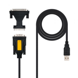 Cable Conversor impresora Nanocable 10-03-0002- USB Macho - DB9 Macho- DB25 Macho