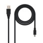 CABLE USB(A) 2-0 A MINI USB 5 PIN NANOCABLE 0-5M NEGRO