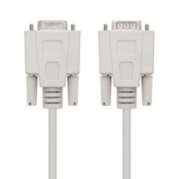 Cable Serie RS232 Nanocable 10-14-0203- DB9 Macho - DB9 Hembra- 3m- Beige