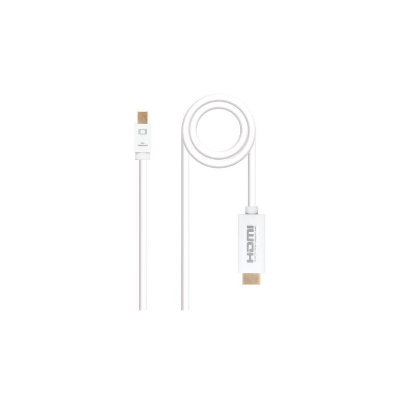 Cable Mini Displayport Nanocable 10-15-4002- Mini Displayport Macho - HDMI Macho- 2m- Blanco