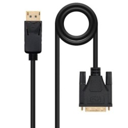 Cable Conversor Nanocable 10-15-4502- DisplayPort Macho - DVI Macho- 2m- Negro