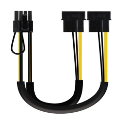 Cable de Alimentación Tarjeta Gráfica Nanocable 10-19-1201- 2x Molex Macho - 6+2 PIN Macho- 20cm