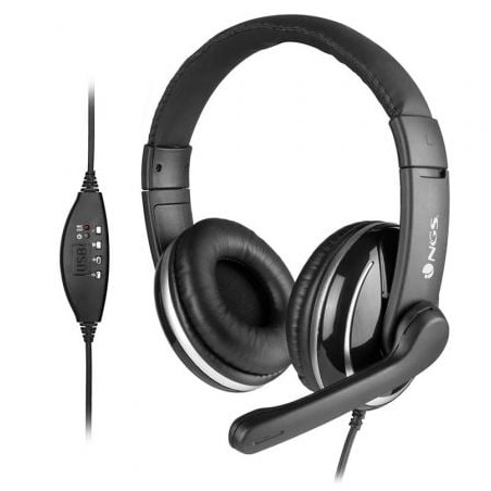 Auriculares NGS VOX 800 USB- con Micrófono- USB- Negros