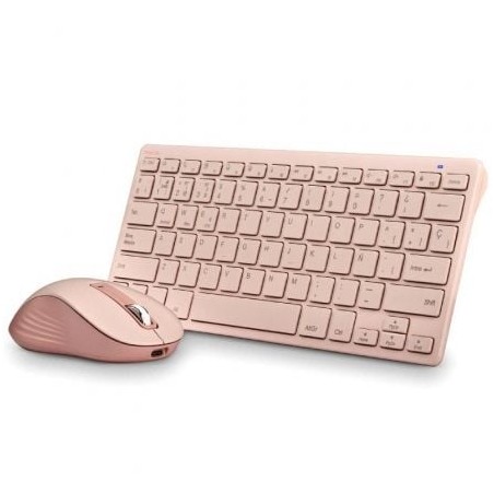 Teclado y Ratón Inalámbricos NGS Fantasy Kit Pink- Rosa