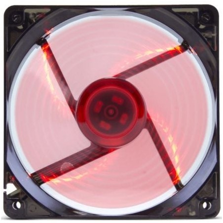 VENTILADOR CAJA NOX COOL FAN LED 120MM NEGRO LED ROJO