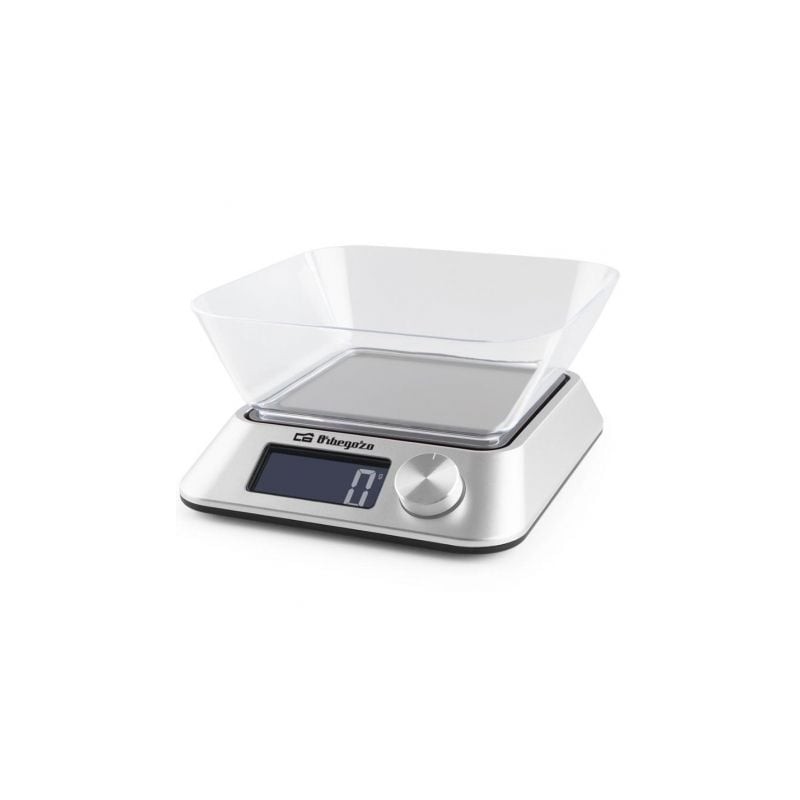 Báscula de Cocina Electrónica Orbegozo PC 1030- hasta 5kg- Plata